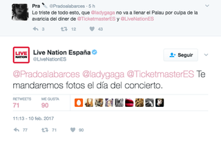 Captura vía @LiveNationES